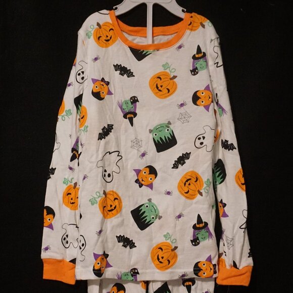 Tommy Bahama 2 Piece Pajama Set White with Halloween Pattern Kids Size 3T - Picture 2 of 7